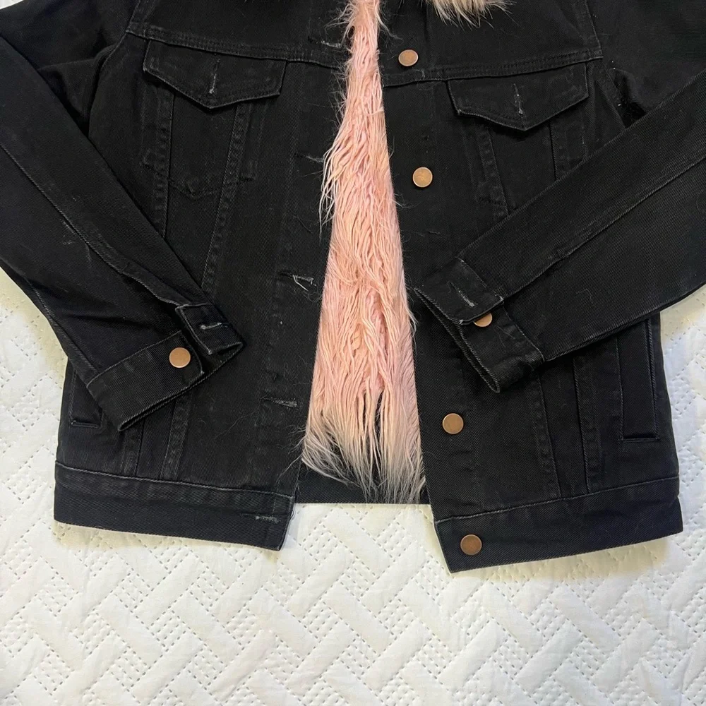 SHACI Shaggy Pink Faux Fur Jacket Size S NWOT - Picture 11 of 12